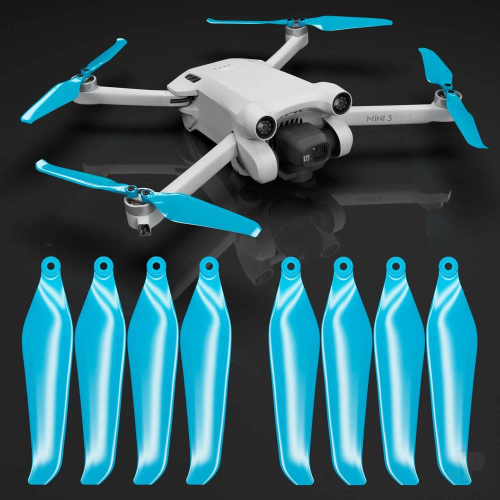 DJI Mini 3 Pro/4 Pro STEALTH Upgrade Propellers - x4 Blue