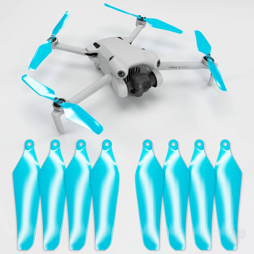 DJI Mini 4 / 3 Pro SUPER STEALTH Upgrade Propellers - x4 Blue