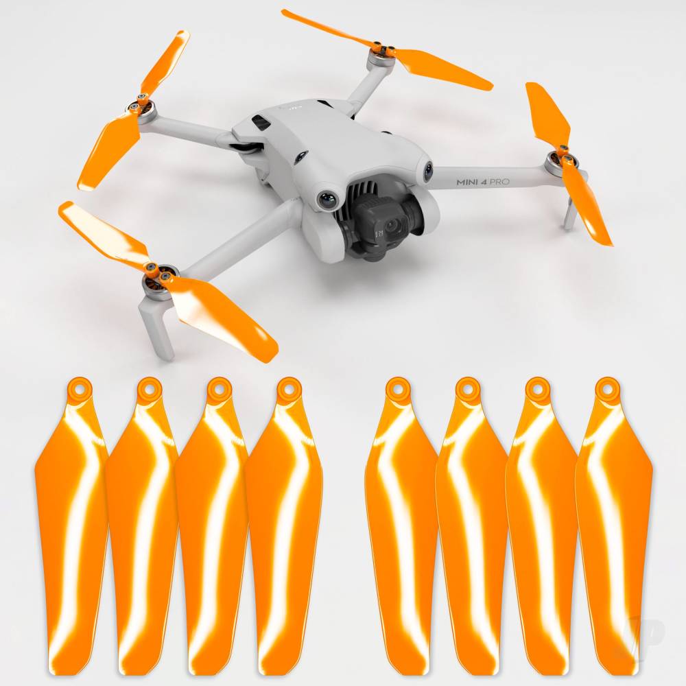 DJI Mini 4 / 3 Pro SUPER STEALTH Upgrade Propellers - x4 Orange