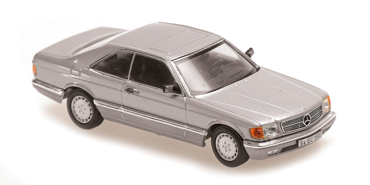Maxichamps Die Cast Collectables - 1:43 1980 Mercedes-Benz 560 SEC W126 - Grey Metallic