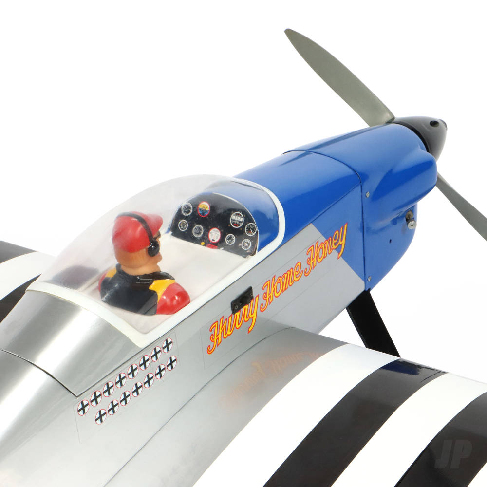 Max Thrust Pro-Built Balsa Ruckus Kit P51 - Can be finished for  IC or Electric