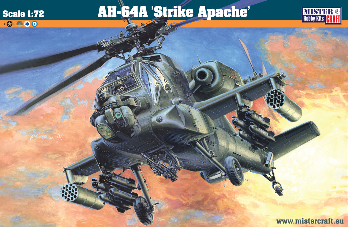 MisterCraft Model Kits - 1:72 AH-64 Strike Apache Kit