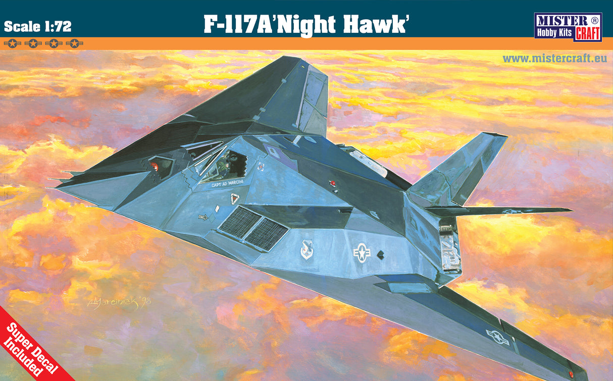 MisterCraft Model Kits - 1:72 F-117A Night Hawk Kit