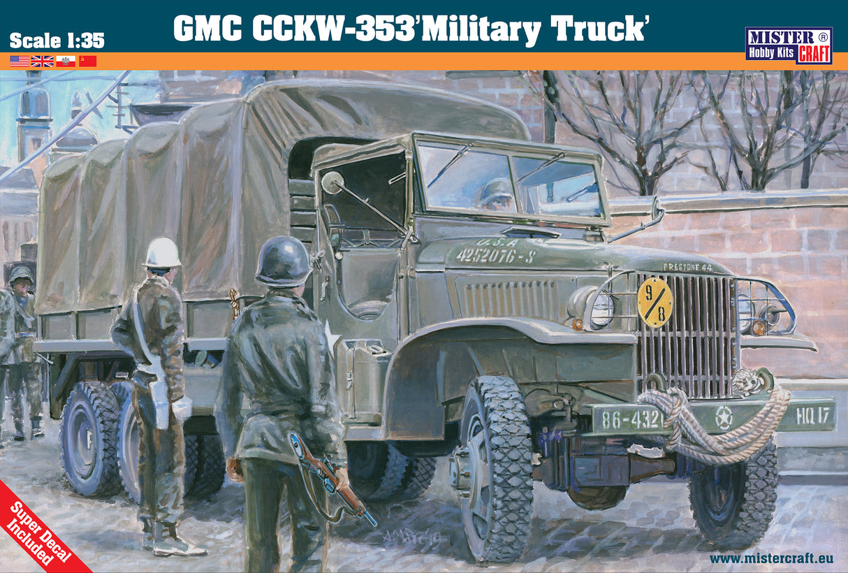 MisterCraft Model Kits - 1:35 GMC CCKW-353 Military Truck Kit