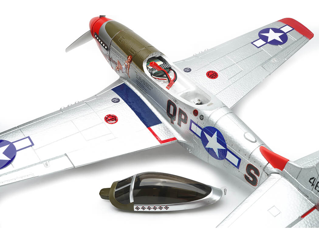 MO-FLY P-51D MUSTANG 685MM 6CH 3D/6G WITH 6-AXIS GYRO RTF