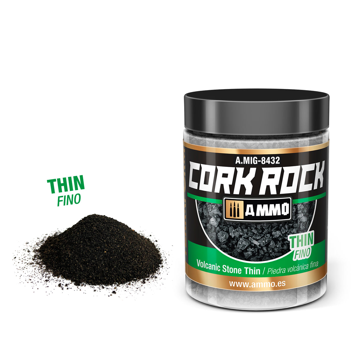 CREATE CORK Volcanic Rock Thin (Jar 100mL)