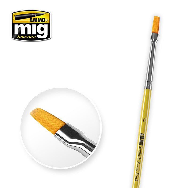 SIZE 6 SYNTHETIC FLAT BRUSH