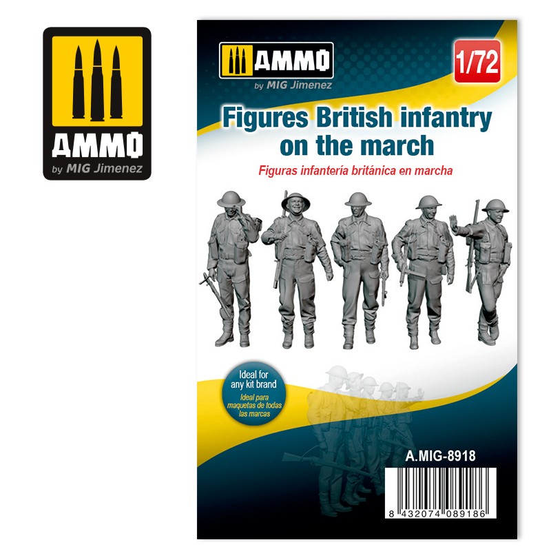 FIGURES BRITISH INFANTRY ON MARCH 1/72