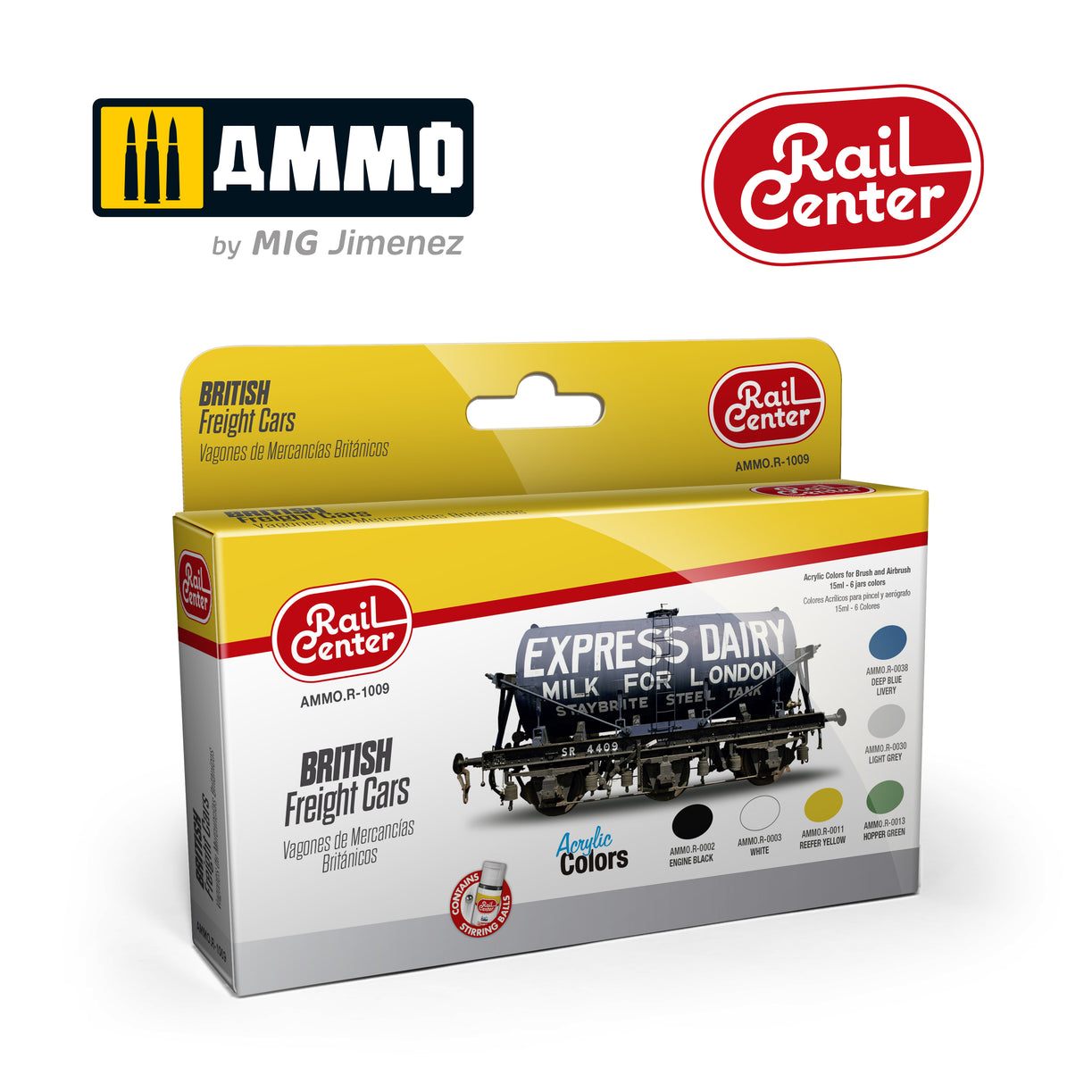 Ammo by Mig Jimenez Rail Center Set for BR FREIGHT MIGR1009