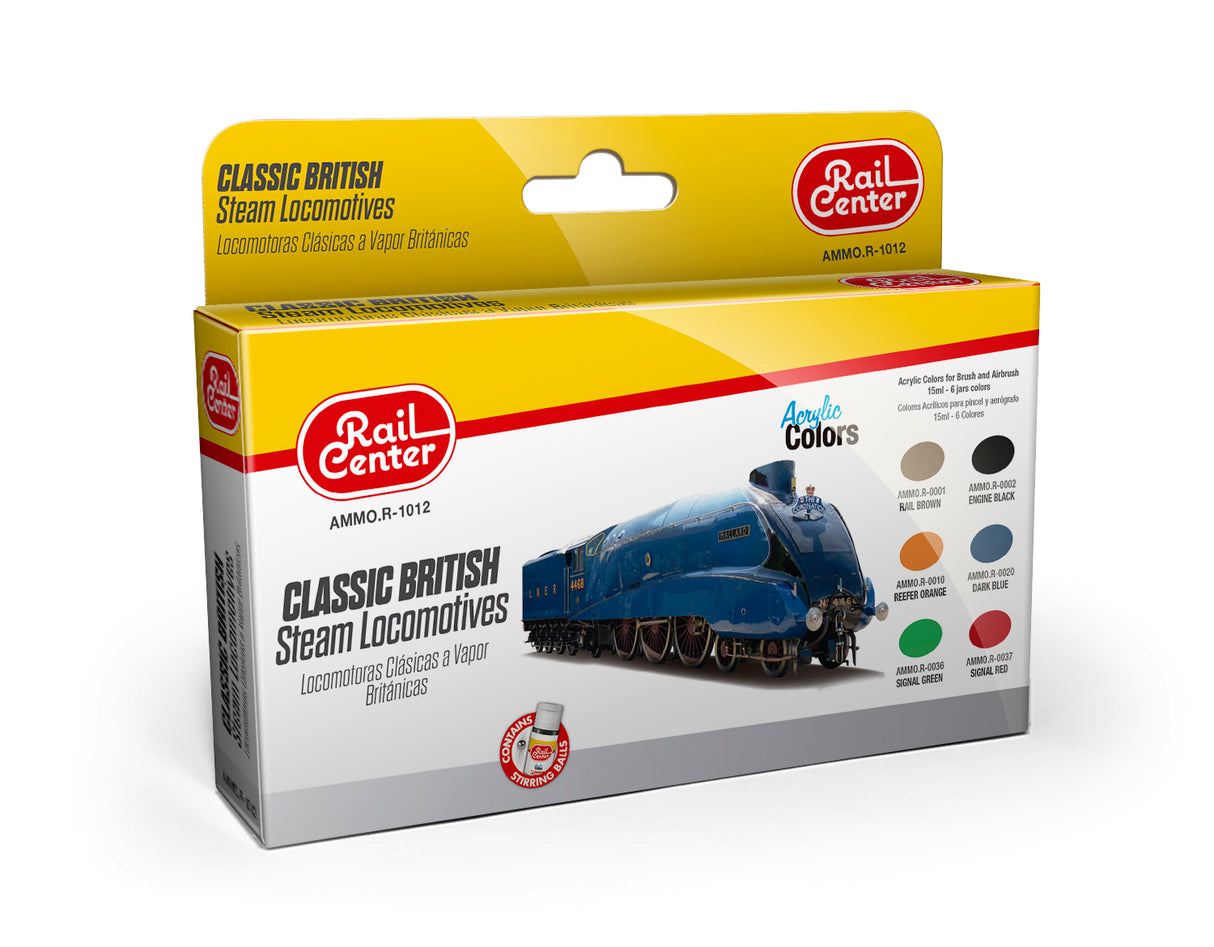 Ammo by Mig Jimenez Rail Center Classic British Steam Locomotives Paint Set MIGR1012