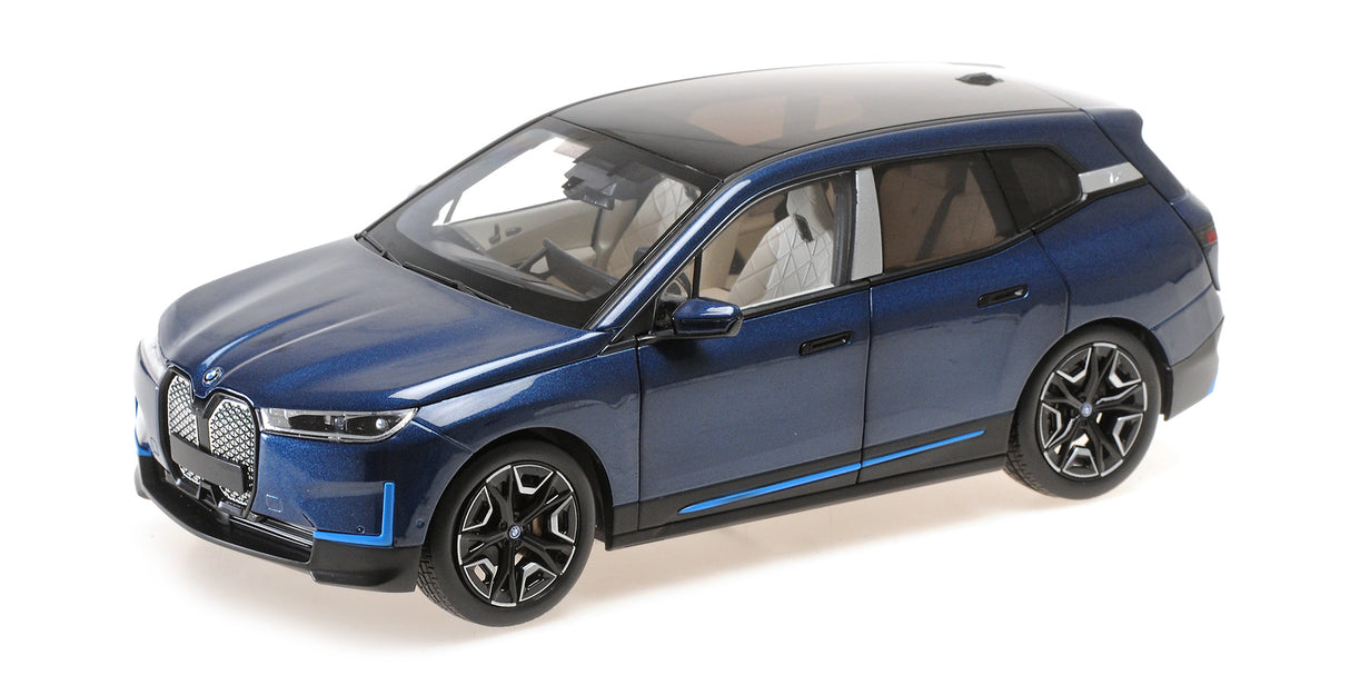 Minichamps Die Cast Collectables - 1:18 2022 BMW IX Blue Metallic