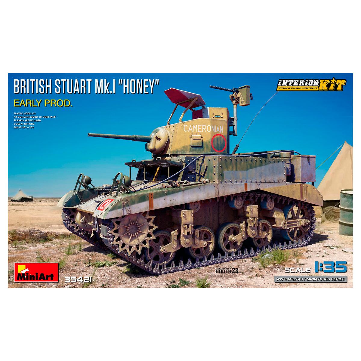 Miniart MINIART35421 1/35 British Stuart Mk.I Honey Early Prod. Interior Kit