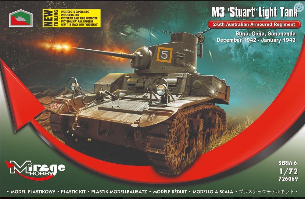Mirage Hobby 1/72 M3 Stuart Light Tank Kit 726069