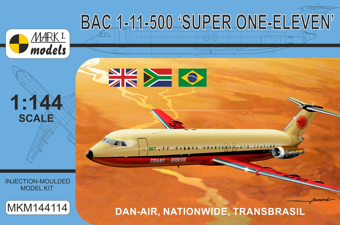 Mark I Models 1:144 BAC 1-11-500 Super one-Eleven kit MKM144114