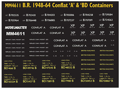 MM4611 B.R. Conflat A & BD Containers fitted.