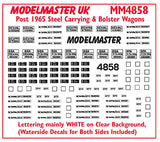 MM4858 Four wheeled and bogie Steel Carrying & Bolster Wagon