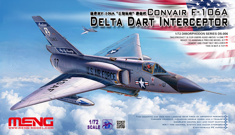 Meng 1/72 Convair F-106A Delta Dart Interceptor MMDS-006