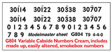 MMG804 Smoke Box & Cab Side Numbers (including spares) for E