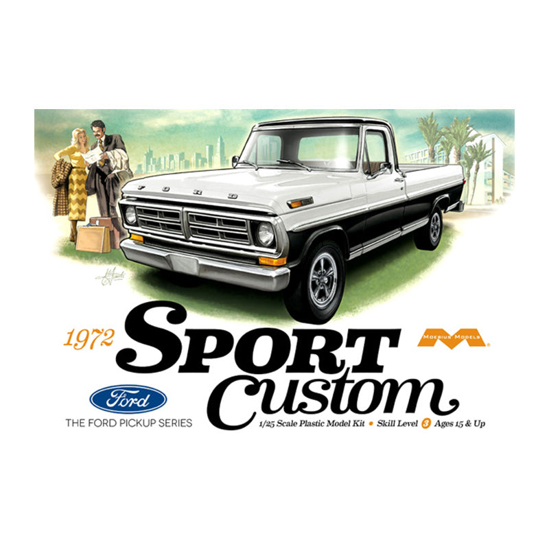 Moebius Models Model Kits - 1:25 1972 Ford Sport Custom Pickup Kit MMK1220