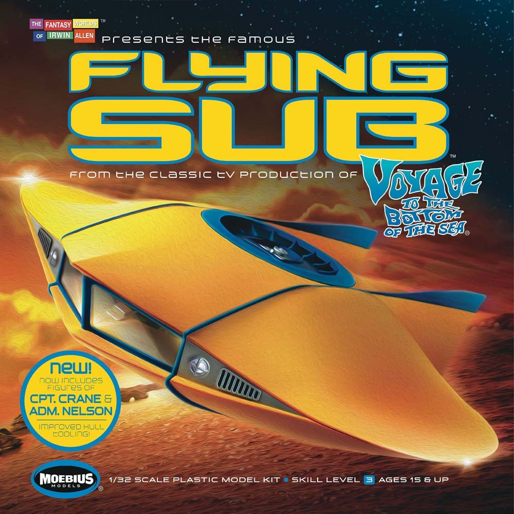 Moebius Models Model Kits - 1:32 Voyage to the Bottom of the Sea Flying Sub Kit