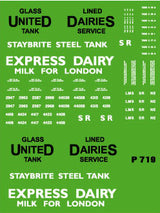 MILK TANK WAGON DECALS