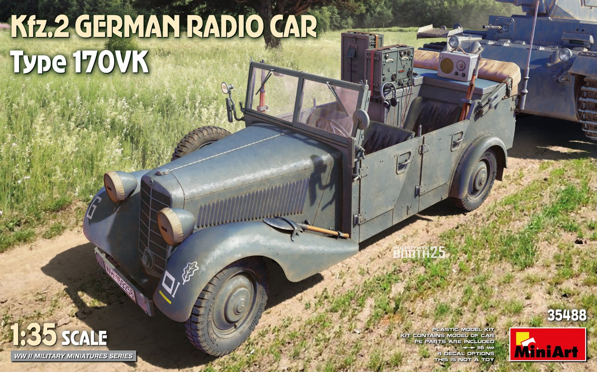 Miniart 1:35 kfz.2 Germain Radio Car Kit 35488
