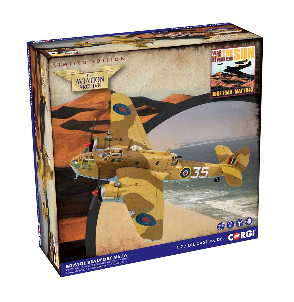 Corgi Bristol Beaufort MkIa EK979 35 Middle East Check and Conversion Unit RAF Egypt 1944 1:72 AA28903