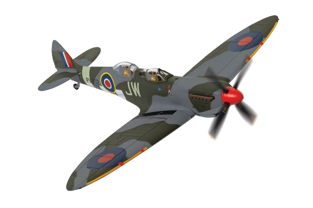 Corgi Supermarine Spitfire T9 PV202/JW (G-CCCA) Presented as Spitfire MK.IX ML365/JW135 Wing 2nd Tactical Air Force Aircraft operated by Aerial Collective Duxford Airfield 1:72 AA29204