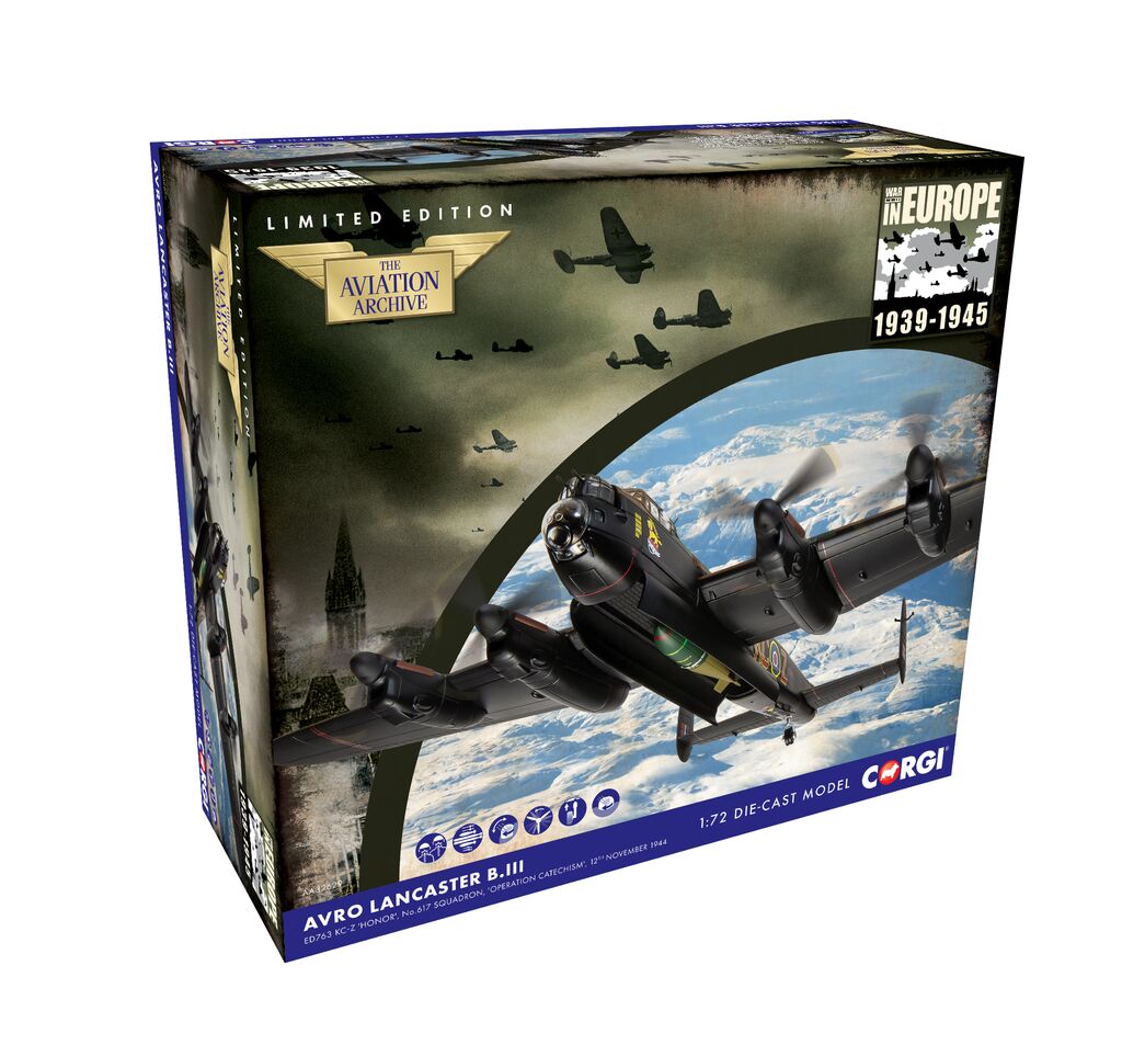 Corgi Avro Lancaster BIII ED763 KC-Z Honor RAF No.617 Sqn Operation Catechism Sinking the Tirpitz November 12th 1944 1:72 AA32629