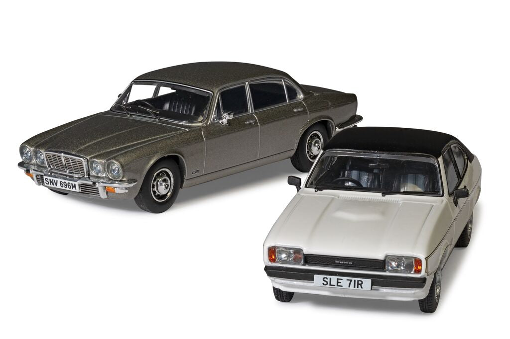 Corgi Screen Stars - Ford Capri Mk2 2.0S Diamond White Jaguar XJ6 Series 2 Silver 1:43  CC91992