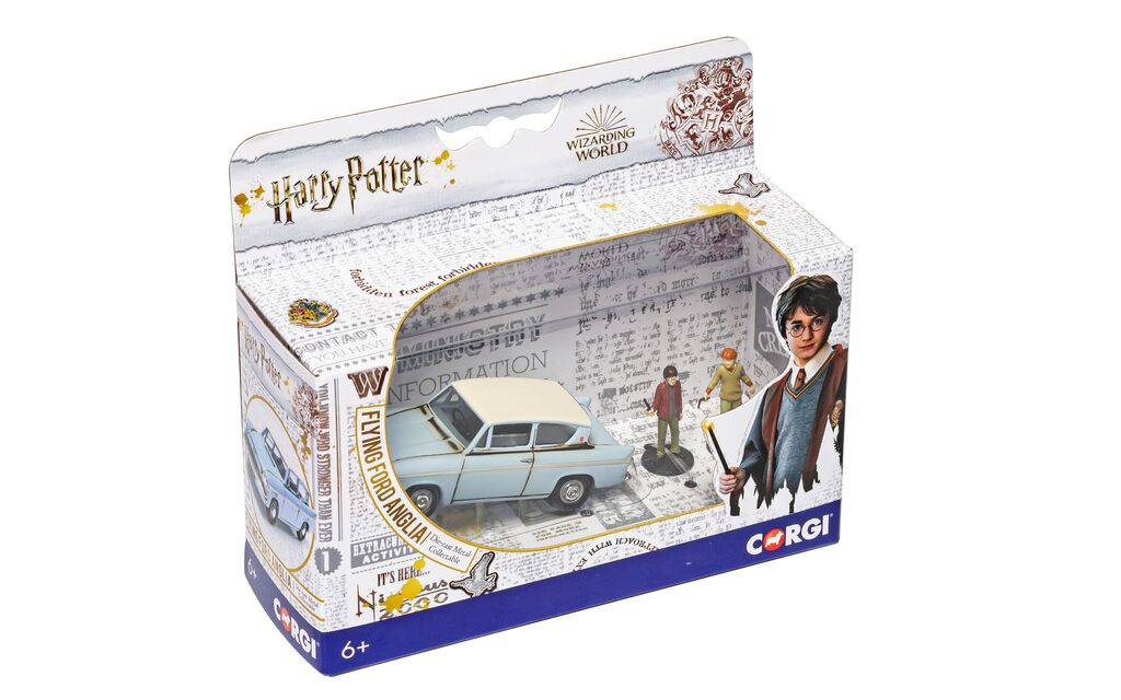 Corgi Harry Potter -  Enchanted Ford Anglia w/Harry and Ron figures 1:43 CC99725