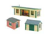 Peco Platform shelter wooden type with 2 huts N Gauge 1:148 NB-16