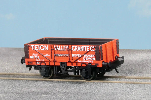 Peco NR-5005P N Gauge 9ft 5 plank open wagon Teign Valley Granite