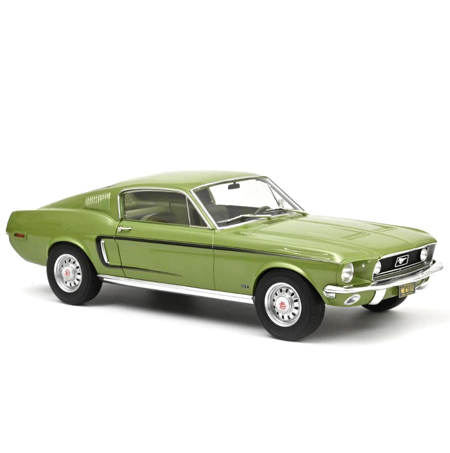 Norev Die Cast Collectables - 1:12 1968 Ford Mustang Fastback GT - Light Green Metallic