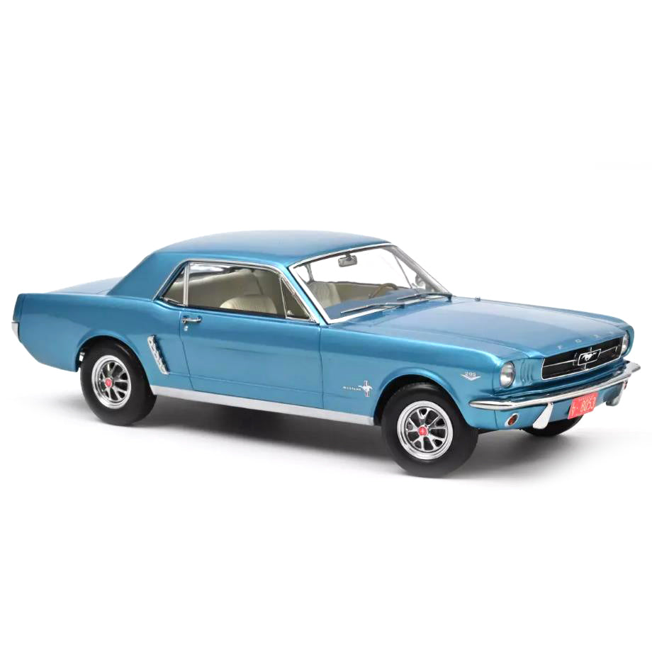 Norev Die Cast Collectables - 1:18 1965 Ford Mustang Hardtop Coupe - Turquoise Metallic