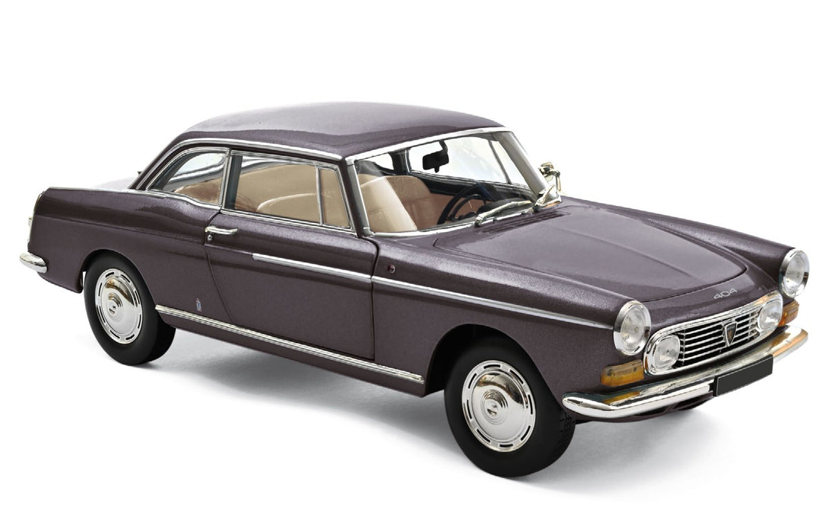 Norev Die Cast Collectables - 1:18 1967 Peugeot 404 Coupe - Graphite Grey