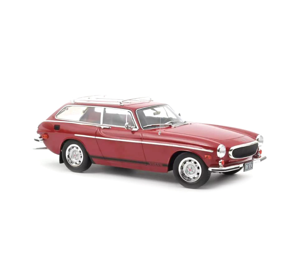 Norev Die Cast Collectables - 1:18 1972 Volvo 1800 ES (US version) - Red With lower side stripes