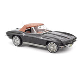 Norev Die Cast Collectables - 1:18 1963 Chevrolet Corvette Sting Ray Cabriolet - Black