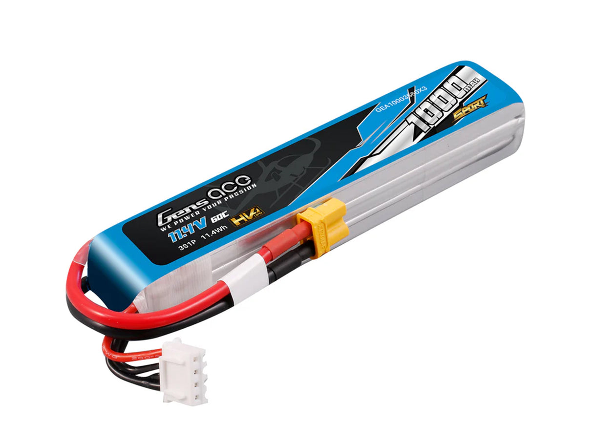 GENSACE Li-Po Sport 3S 11.1V 1000mAh 60C with XT30 HV