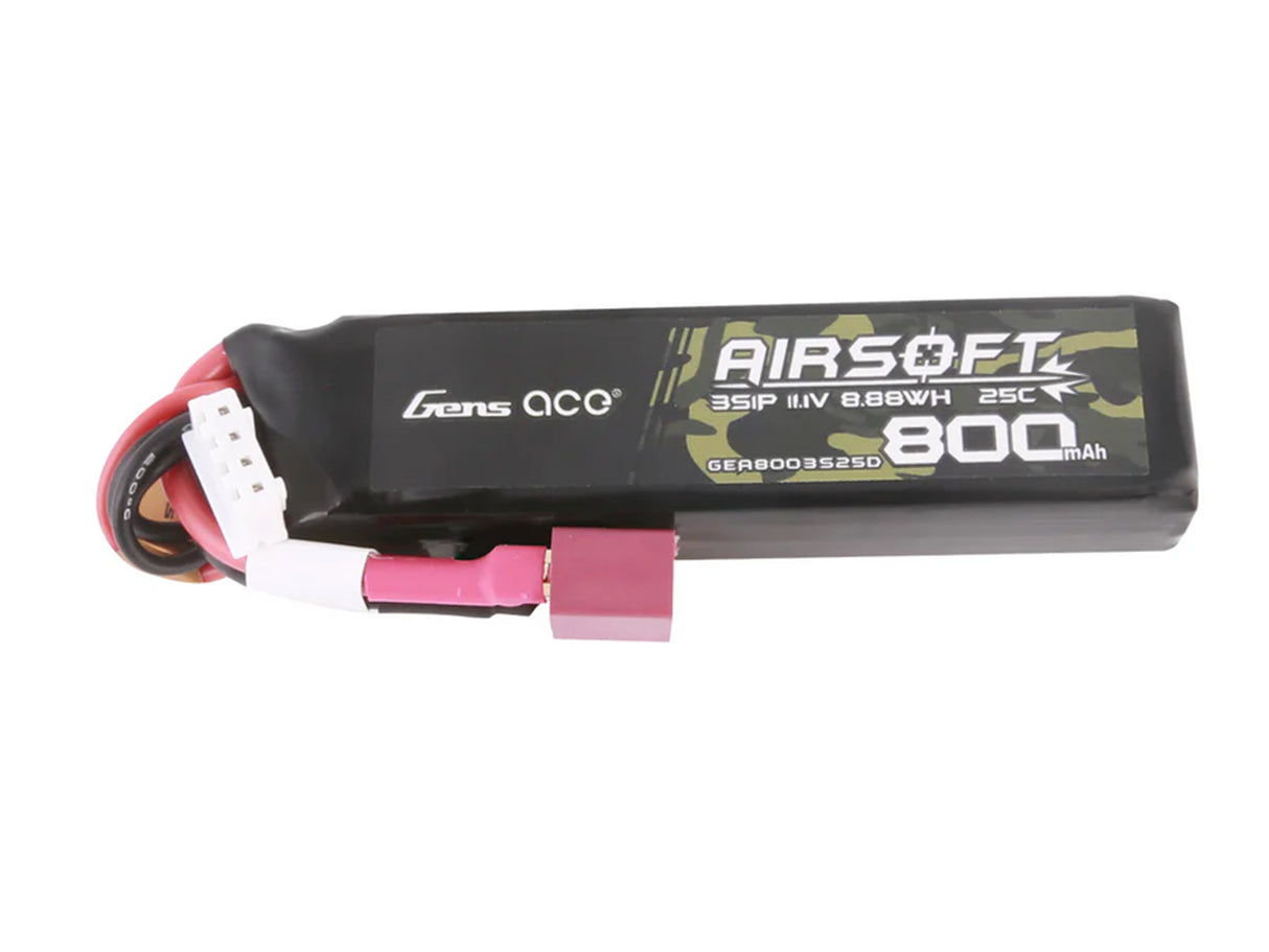 GENSACE Airsoft 3S 800mAh 25C with Deans (M4 Shorty)