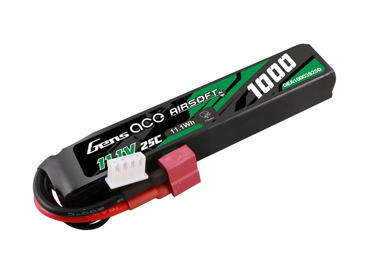GENSACE Airsoft 3S 1000mAh 25C with Deans (fit Most AEG)