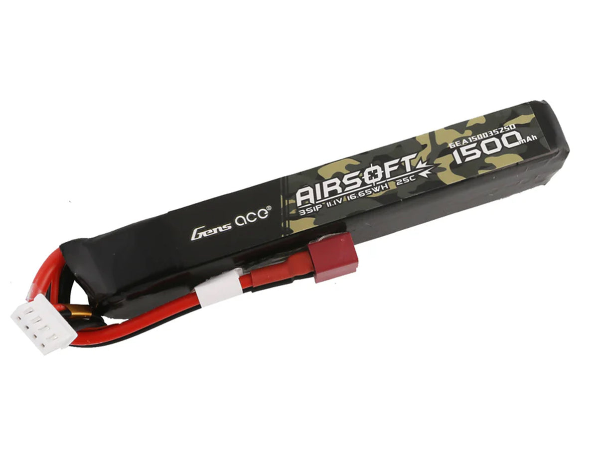 GENSACE Airsoft 3S 1500mAh 25C with Deans (fit Most AEG)
