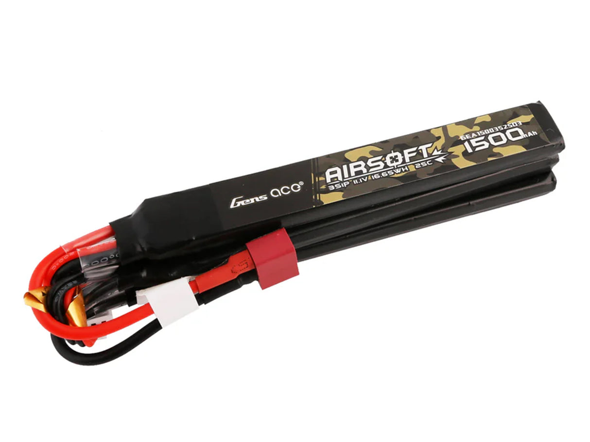 GENSACE Airsoft 3S 1500mAh 25C with Deans-3X (fit Most AEG)