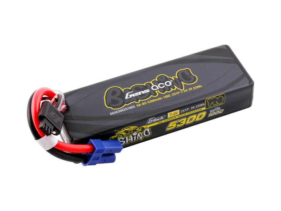 Gens Ace Li-Po Car G-Tech 2S 7.4V 5300mAh 100C Bashing w/EC5 (Promoto)