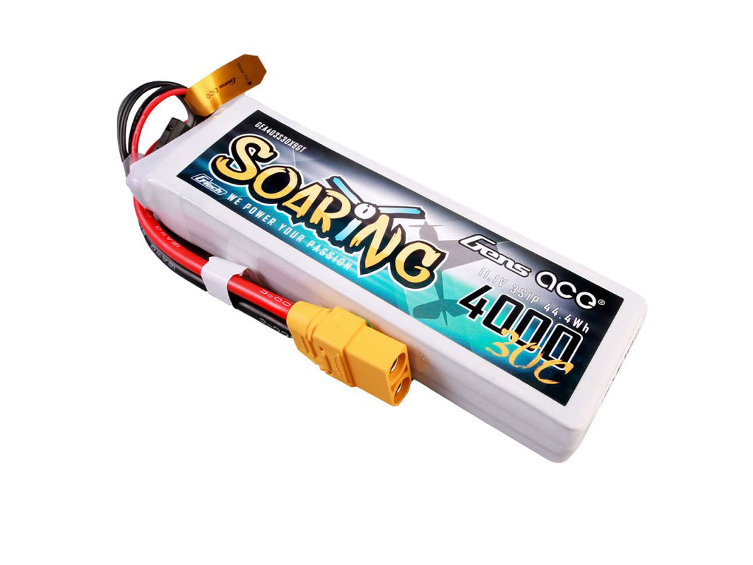 Li-Po G-Tech 3S 11.1V 4000mAh 30C Soaring with XT90