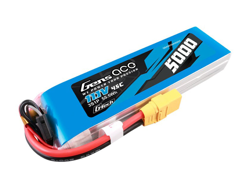 Li-Po G-Tech 3S 11.1V 5000mAh 45C with XT90