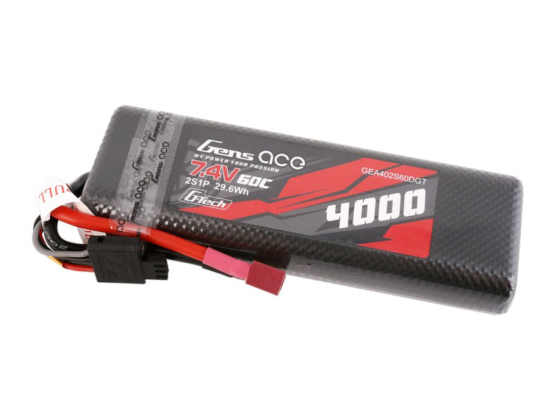 Gens Ace Li-Po G-Tech Car Hard Case 2S 7.4V 4000mAh 60C Bashing with