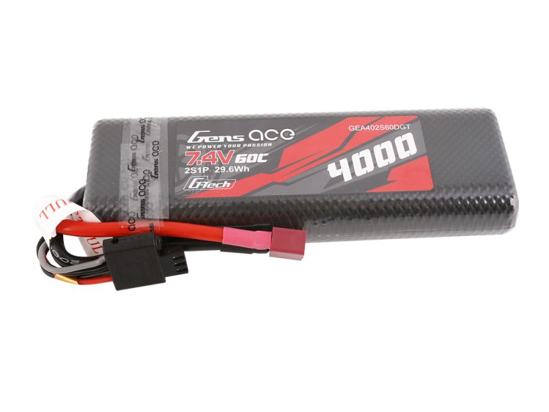 Gens Ace Li-Po G-Tech Car Hard Case 2S 7.4V 4000mAh 60C Bashing with