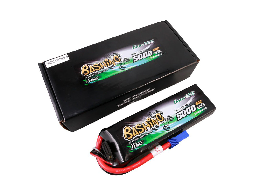 Gens Aced  Li-Po Car G-Tech 3S 11.1V 5000mAh 60C Bashing with EC5