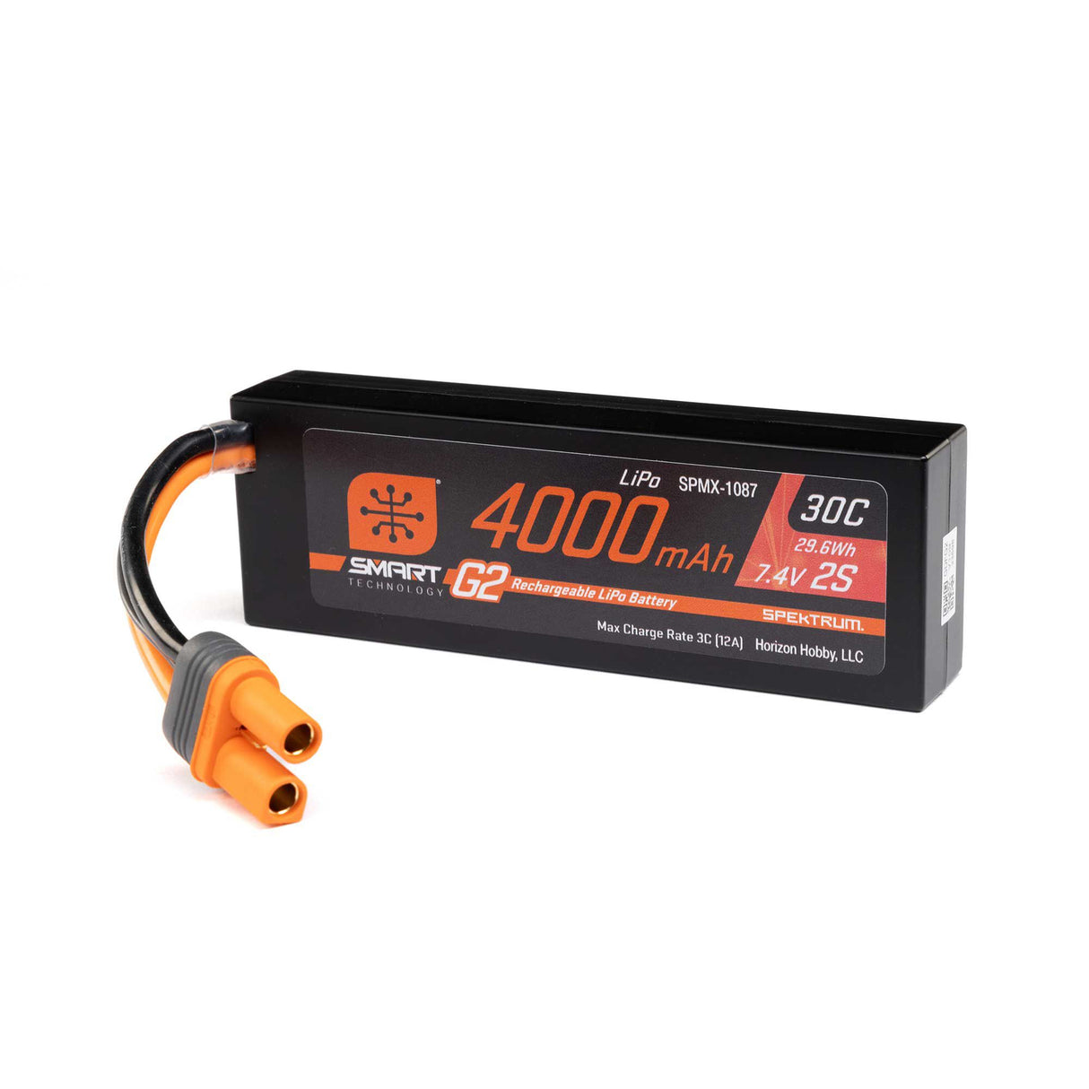 11.1V 4000mAh 3S 30C Smart G2 Hardcase LiPo Battery: IC5